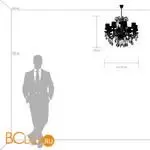 715087 Люстра NATIVO 8x40W E14 КОНЬЯК/ЧЕРНЫЙ ХРОМ/БЕЖЕВЫЙ - Фото 5