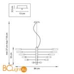 Люстра Lightstar Ragno 733127 - Схема