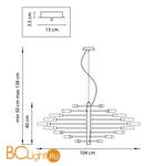 Люстра Lightstar Ragno 733187 - Схема