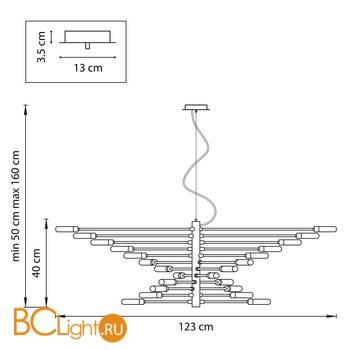 Люстра Lightstar Ragno 733247 - Схема