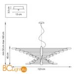 Люстра Lightstar Ragno 733247 - Схема