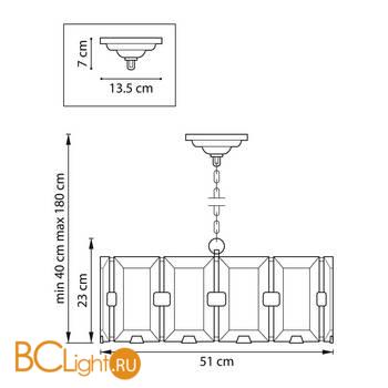 Подвесной светильник Lightstar Novara 713267 - Схема