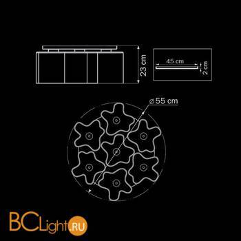 Потолочная люстра Lightstar Nubi ondoso 802071 - Схема