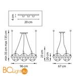 Подвесной светильник Lightstar Palla 803161 - Схема
