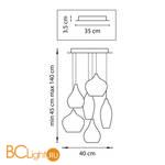 Подвесной светильник Lightstar 803063 - Схема