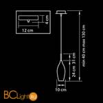Подвесной светильник Lightstar Pentola 803020 - Схема