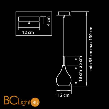 Подвесной светильник Lightstar Pentola 803030 - Схема