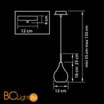 Подвесной светильник Lightstar Pentola 803030 - Схема