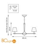 Люстра Lightstar Perla 707081 - Схема