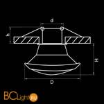 Встраиваемый спот (точечный светильник) Lightstar Piano 011254 - Схема