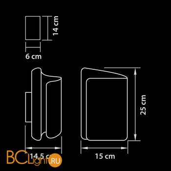 Настенный светильник Lightstar Pittore 811614 - Схема
