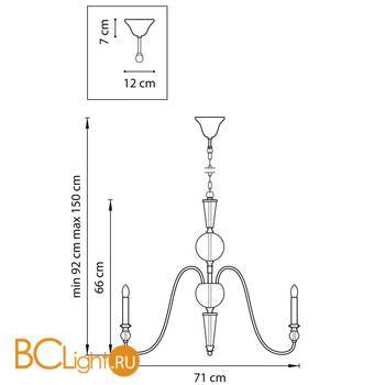 Люстра Lightstar Ragno 732067 - Схема