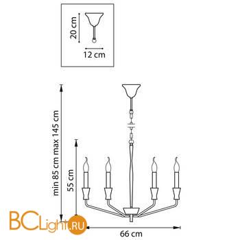 Люстра Lightstar Ragno 732167 - Схема