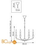 Люстра Lightstar Ragno 732167 - Схема