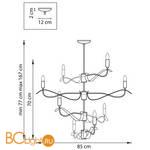 Люстра Lightstar Ragno 733283 - Схема