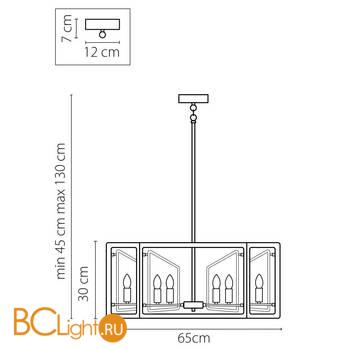 Подвесной светильник Lightstar Regolo 713327 - Схема