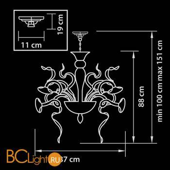 Люстра Lightstar Ricciolo 894157 - Схема