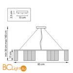 Люстра Lightstar Roma 718187 - Схема