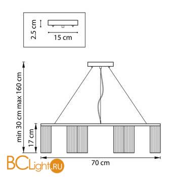 Люстра Lightstar Roma 718123 - Схема