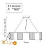 Люстра Lightstar Roma 718123 - Схема