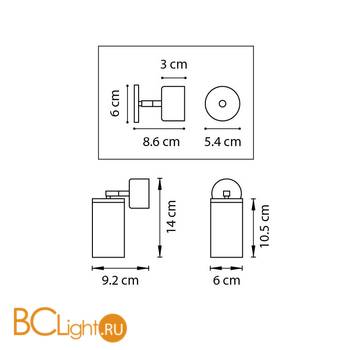 Спот Lightstar Rullo 590009 + 214439 - Схема
