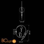 Бра Lightstar Scarabeo MB62613-1A 755614 - Схема