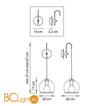 Бра Lightstar Sferico 729611 - Схема