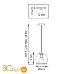 Подвесной светильник Lightstar Sferico 729011 - Схема