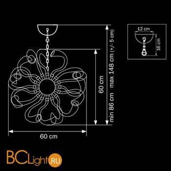 Подвесной светильник Lightstar Stella 892127 - Схема