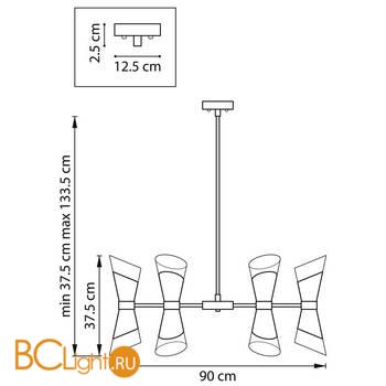 Люстра Lightstar Strato 817162 - Схема