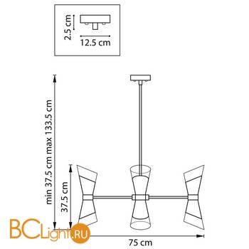 Люстра Lightstar Strato 817122 - Схема