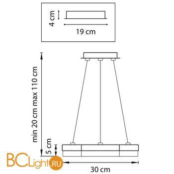 Подвесной светильник Lightstar Unitario 763139 - Схема