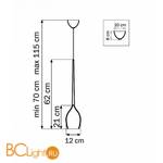 Подвесной светильник Lightstar Uovo 807117 - Схема