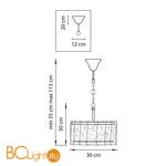 Подвесной светильник Lightstar Varese 731034 - Схема