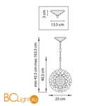 Подвесной светильник Lightstar Verona 727011 - Схема