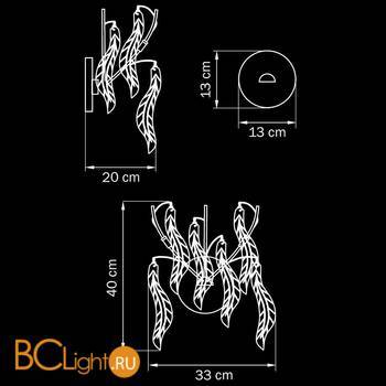 Настенный светильник Lightstar Vetro 793634 - Схема