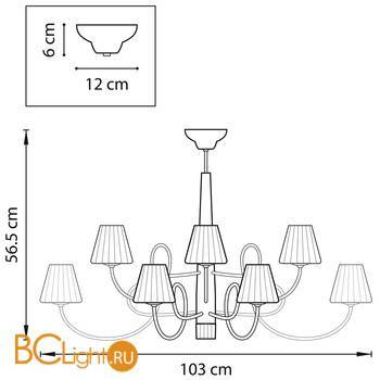 Потолочная люстра Lightstar Vortico 814137 - Схема