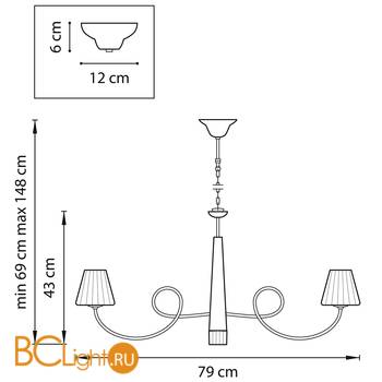 Люстра Lightstar Vortico 814293 - Схема