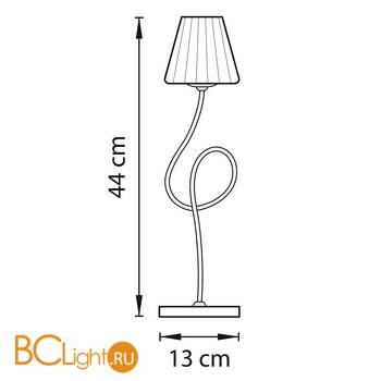Настольная лампа Lightstar Vortico 814917 черный хром - Схема