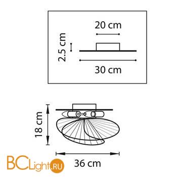 Потолочный светильник Lightstar Zeta 728133 - Схема