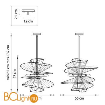 Подвесной светильник Lightstar Zeta 728163 - Схема