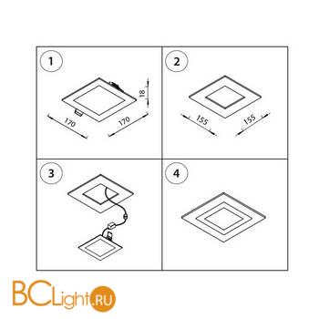Встраиваемый светильник Lightstar Zocco 224122 - Схема
