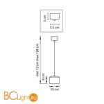 Подвесной светильник Lightstar Zolla 590061+211911 3000K 780Lm - Схема