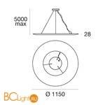 Подвесной светильник Linea Light 2Nights 7982 - Схема
