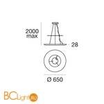 Подвесной светильник Linea Light 2Nights 7984 - Схема