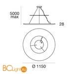 Подвесной светильник Linea Light 2Nights 7985 - Схема