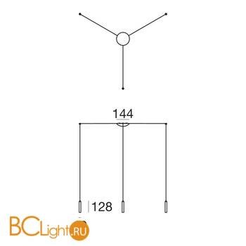 Подвесной светильник Linea Light 2Nights 8643 - Схема