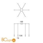 Люстра паук Linea Light 2Nights 8647 - Схема