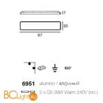 Настенно-потолочный светильник Linea Light AL-Book 6951 - Схема