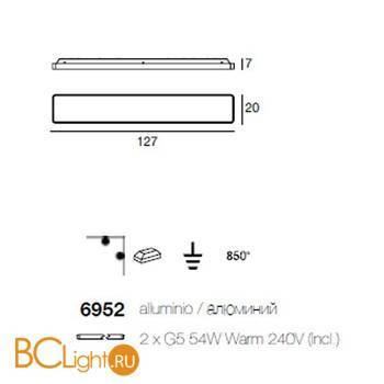 Настенно-потолочный светильник Linea Light AL-Book 6952 - Схема